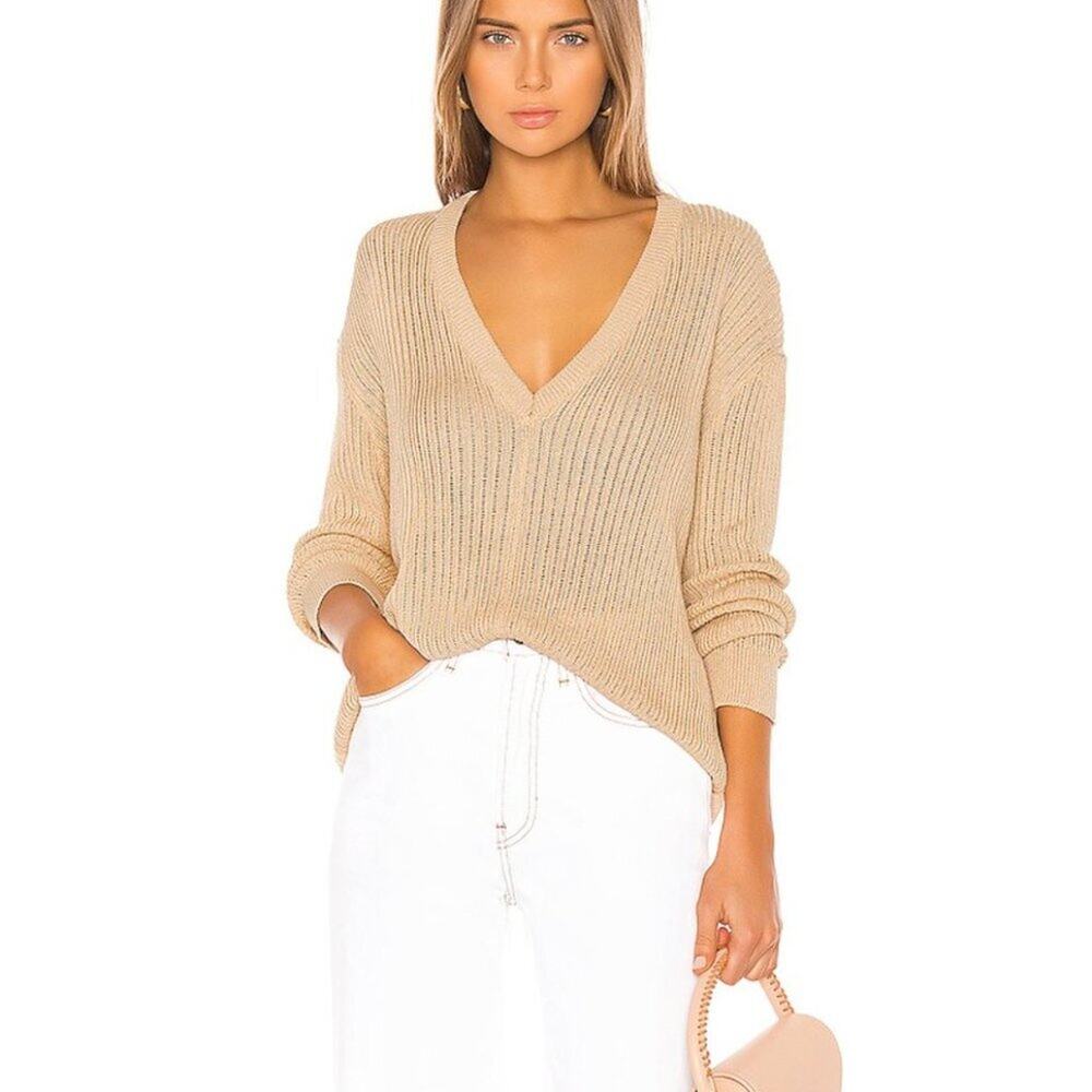 Song of Style Valentina V-Neck Sweater in Neutral